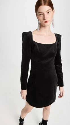 New ???? A.L.C. Carolyn Velvet Mini ???? Dress Black ????