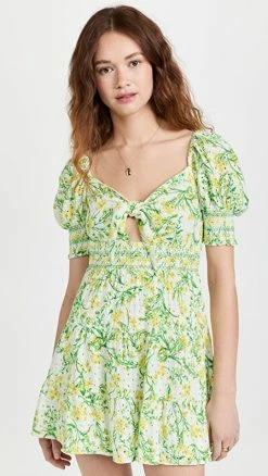 Best deal ???? Alice + Olivia Kristie Mini ???? Dress Sun Ditsy Off White ⌛