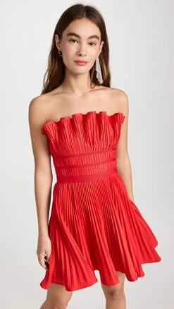 Flash Sale ???? AMUR Lorena Strapless Mini ???? Dress Pomegranate ????