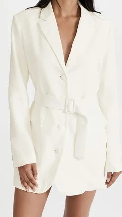 Best Pirce ⌛ Amanda Uprichard Meritt Blazer Ivory ????