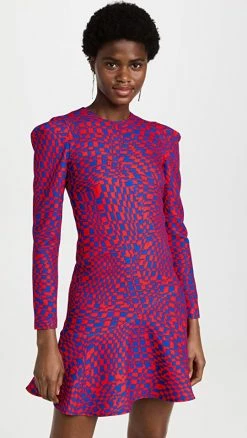 Promo ???? BROGGER Holly Mini ???? Dress Red/Blue Checkerboard Print ????