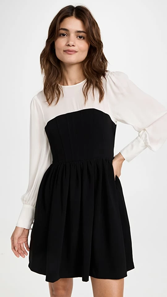 Best Pirce ???? Cinq à Sept Annika ???? Dress Black/Ivory ???? 1 Best Pirce ???? Cinq à Sept Annika ???? Dress Black/Ivory ????