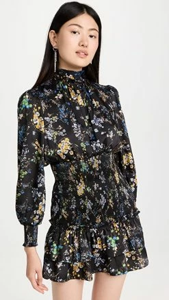 Best reviews of ???? Cinq à Sept Sakura Floral Arabelle ???? Dress Noir Multi ????