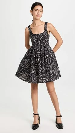 Deals ???? Cinq à Sept Adelina ???? Dress Black/Ivory ????