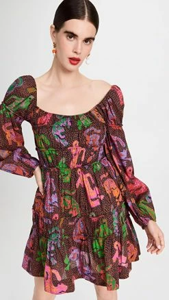 Cheapest ???? FARM Rio Wild Leopards Black Midi ???? Dress ❤️