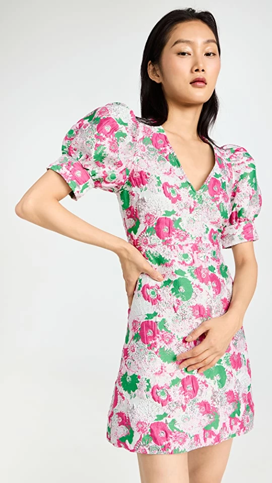 Flash Sale ???? GANNI 3D Jacquard Button Down Mini ???? Dress Sugar Plum ???? 1 Flash Sale ???? GANNI 3D Jacquard Button Down Mini ???? Dress Sugar Plum ????