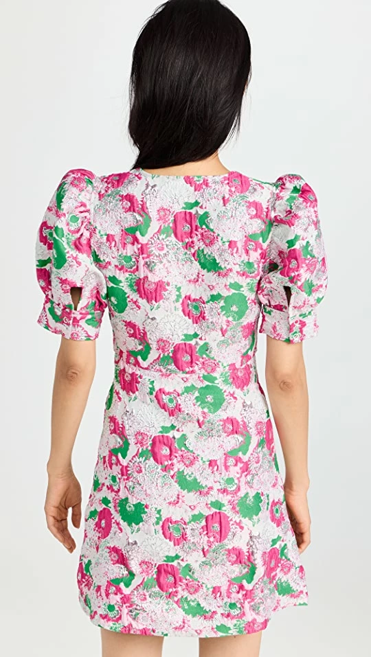 Flash Sale ???? GANNI 3D Jacquard Button Down Mini ???? Dress Sugar Plum ???? 2 Flash Sale ???? GANNI 3D Jacquard Button Down Mini ???? Dress Sugar Plum ???? - Image 2