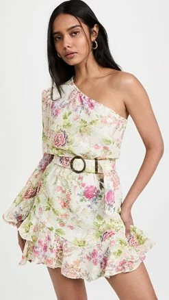 Cheapest ???? Hemant And Nandita One Shoulder Mini ???? Dress White ????