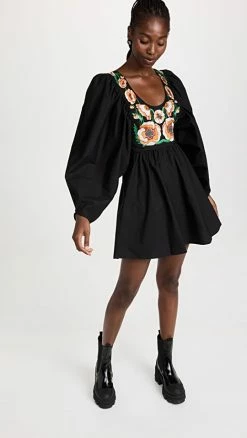 Cheapest ✔️ La Double J Dolly Embroidered ???? Dress T. Unita Nero ????