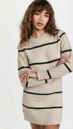 Best deal ⭐ Line & Dot Eska Sweater ???? Dress Taupe / Grey ⌛