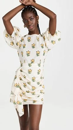 Jonathan Simkhai shop 30 Best Pirce ???? RHODE Pia ???? Dress Marigold Flower Golden ✔️