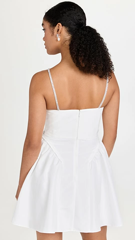 Flash Sale ???? Self Portrait White Taffeta Flared Mini ???? Dress ???? 2 Flash Sale ???? Self Portrait White Taffeta Flared Mini ???? Dress ???? - Image 2