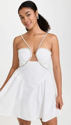 Flash Sale ???? Self Portrait White Taffeta Flared Mini ???? Dress ????