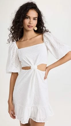 Best reviews of ???? WAYF Cut Out Mini ???? Dress Ivory ⭐